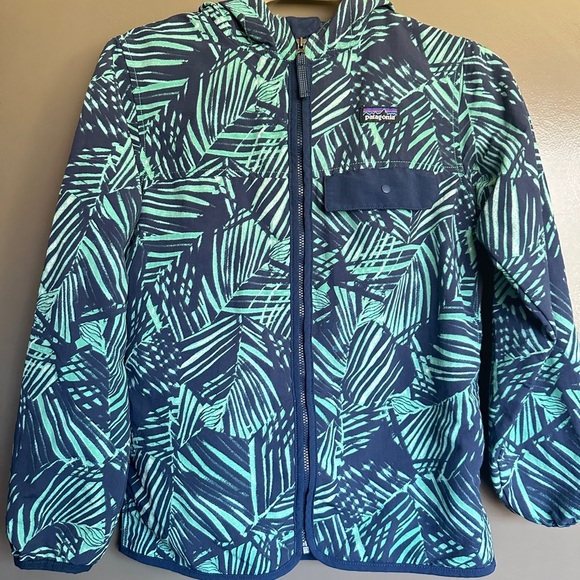Patagonia Green and Blue Rashguard light jacket Kids Unisex size L - Picture 1 of 4